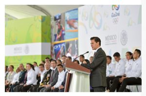 Abandera Presidente Peña Nieto  a deportistas que asistirán a los Juegos Olímpicos y Paralímpicos de Río 2016.